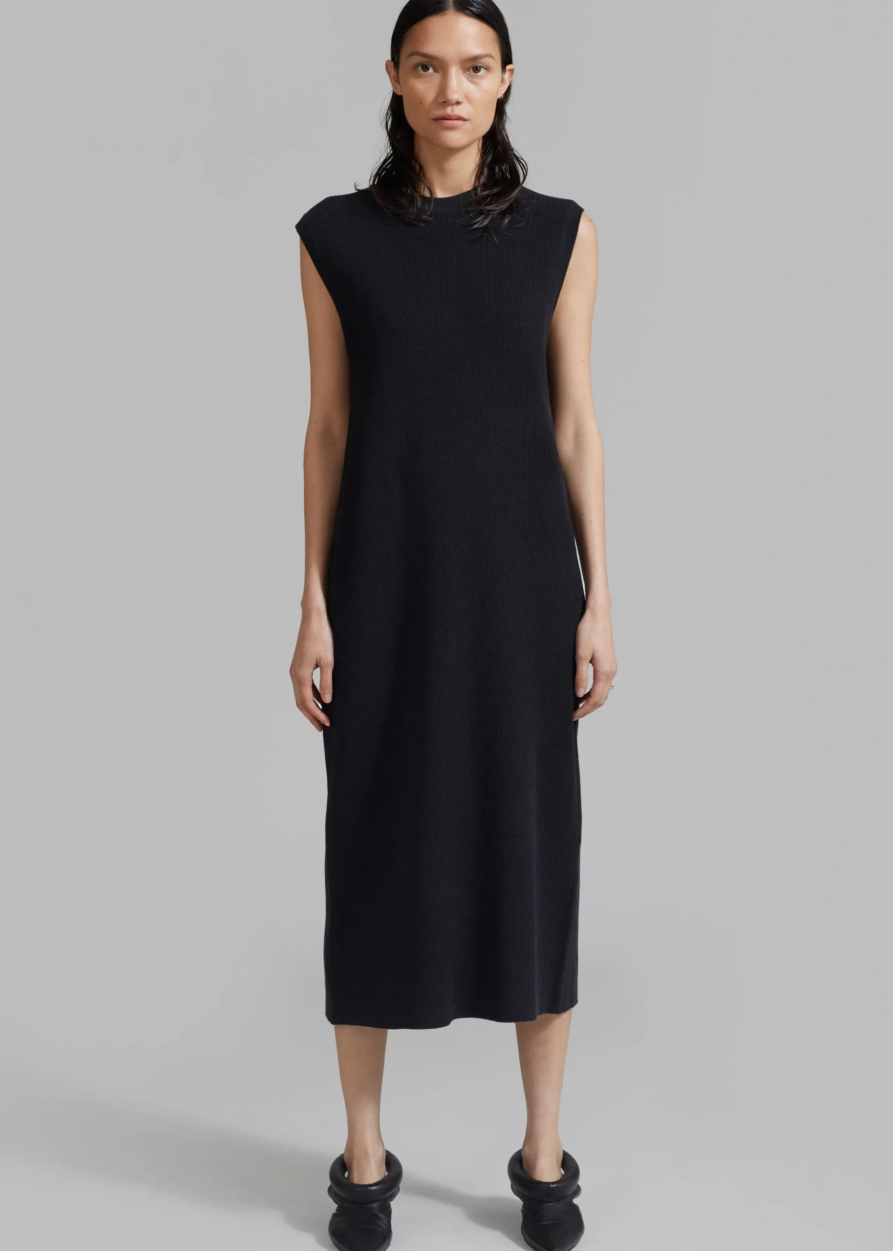 The Frankie Shop Rosie Knit Dress Black Best
