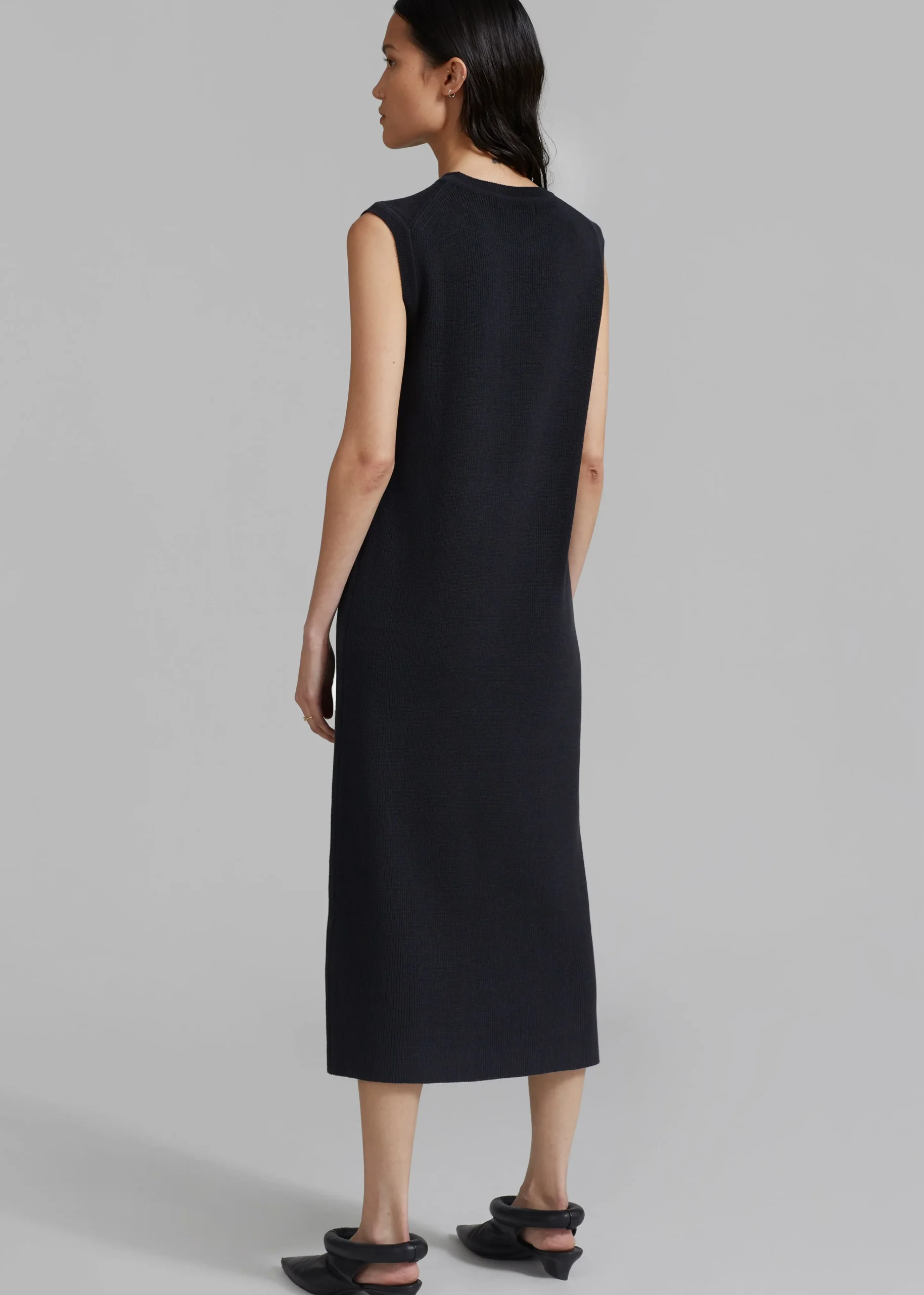The Frankie Shop Rosie Knit Dress Black Best