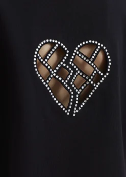 The Frankie Shop Rotate Boxy Lasercut T-Shirt Black Sale