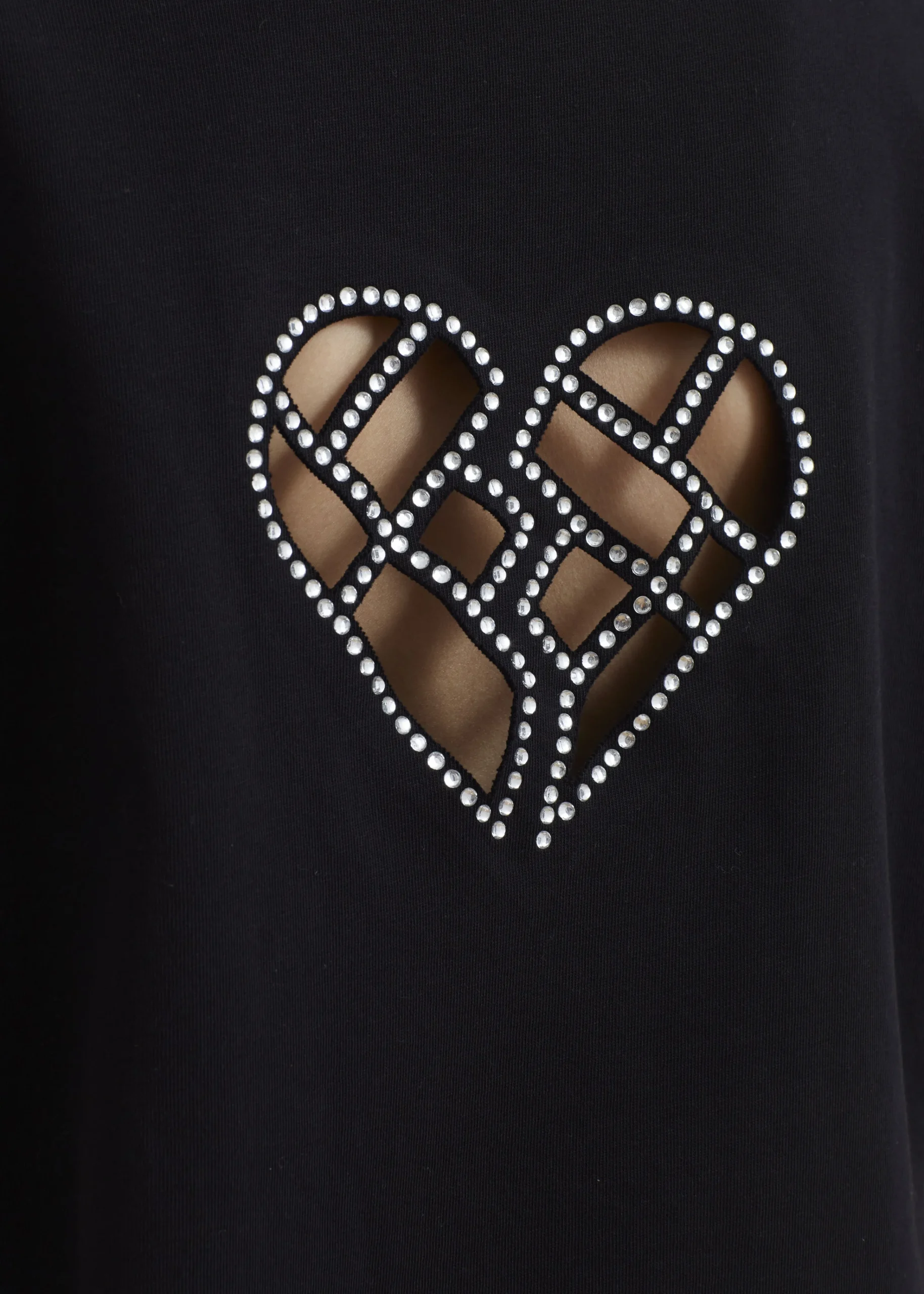 The Frankie Shop Rotate Boxy Lasercut T-Shirt Black Sale