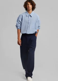 The Frankie Shop Saas Shirt Blue Discount