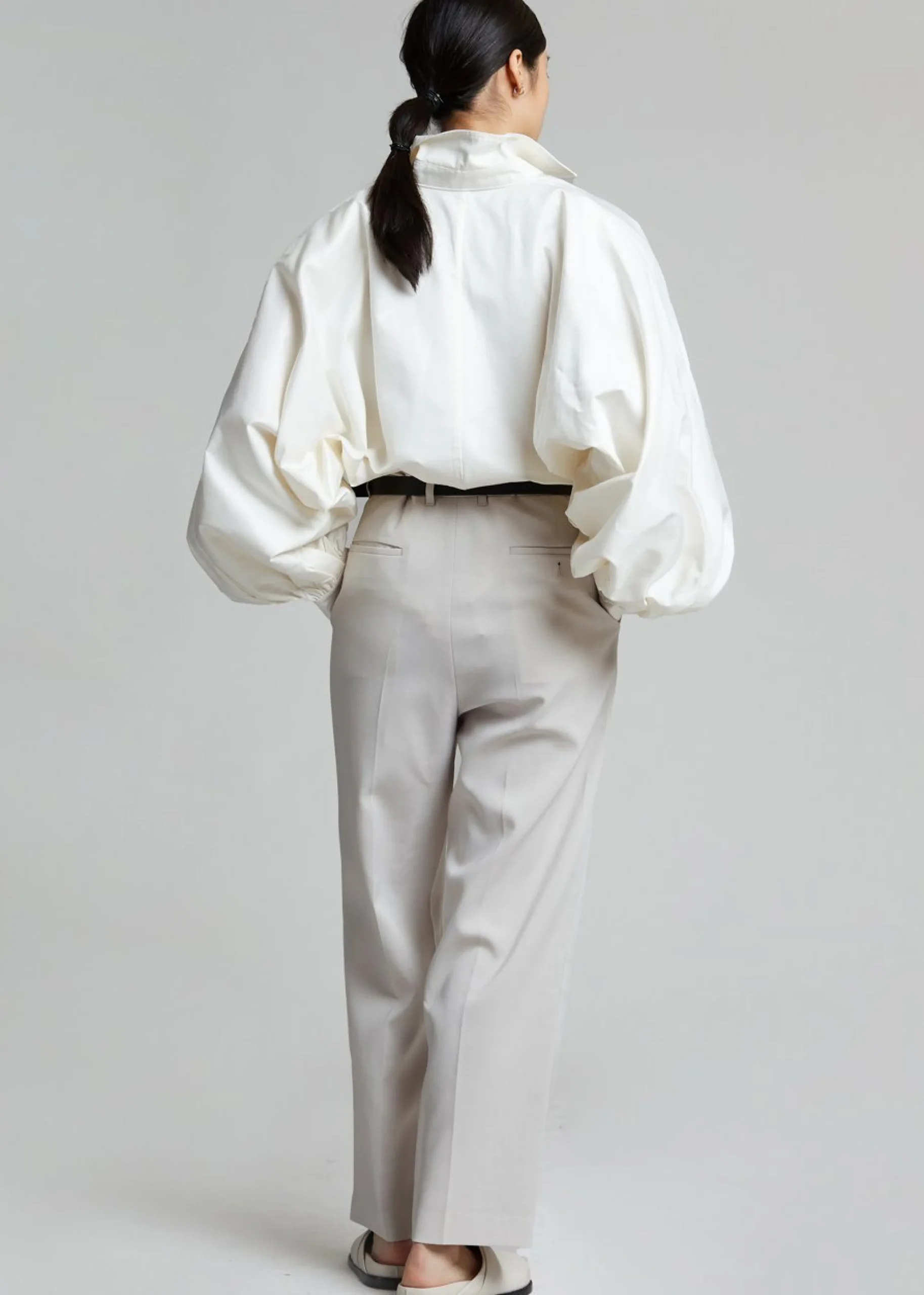 The Frankie Shop Sabi Blouse Ivory Hot