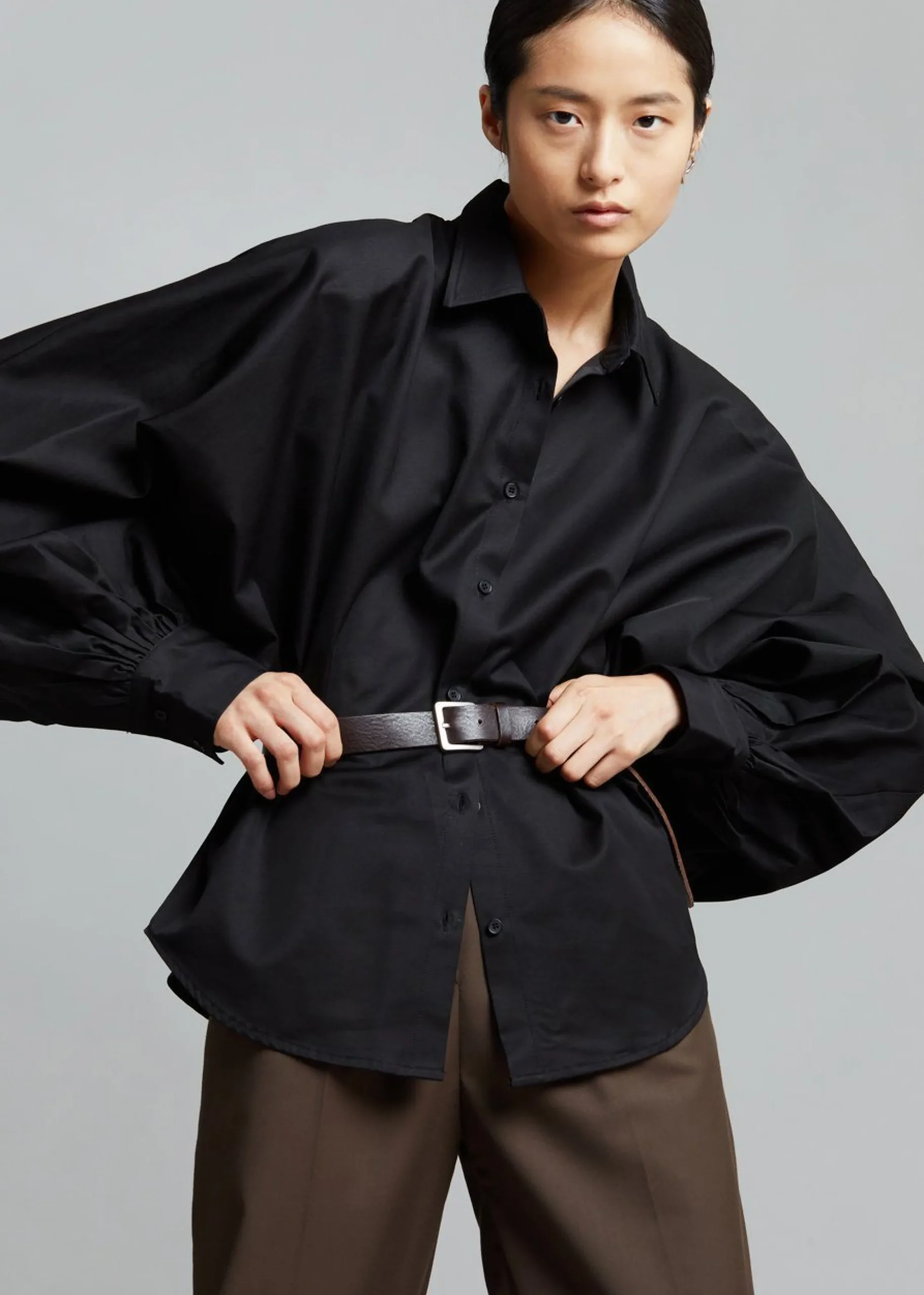 The Frankie Shop Sabi Blouse Black Outlet
