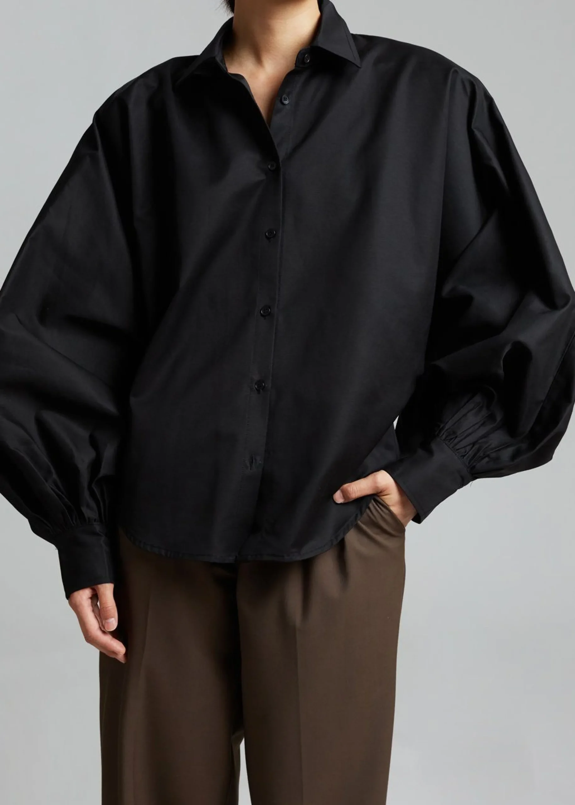 The Frankie Shop Sabi Blouse Black Outlet