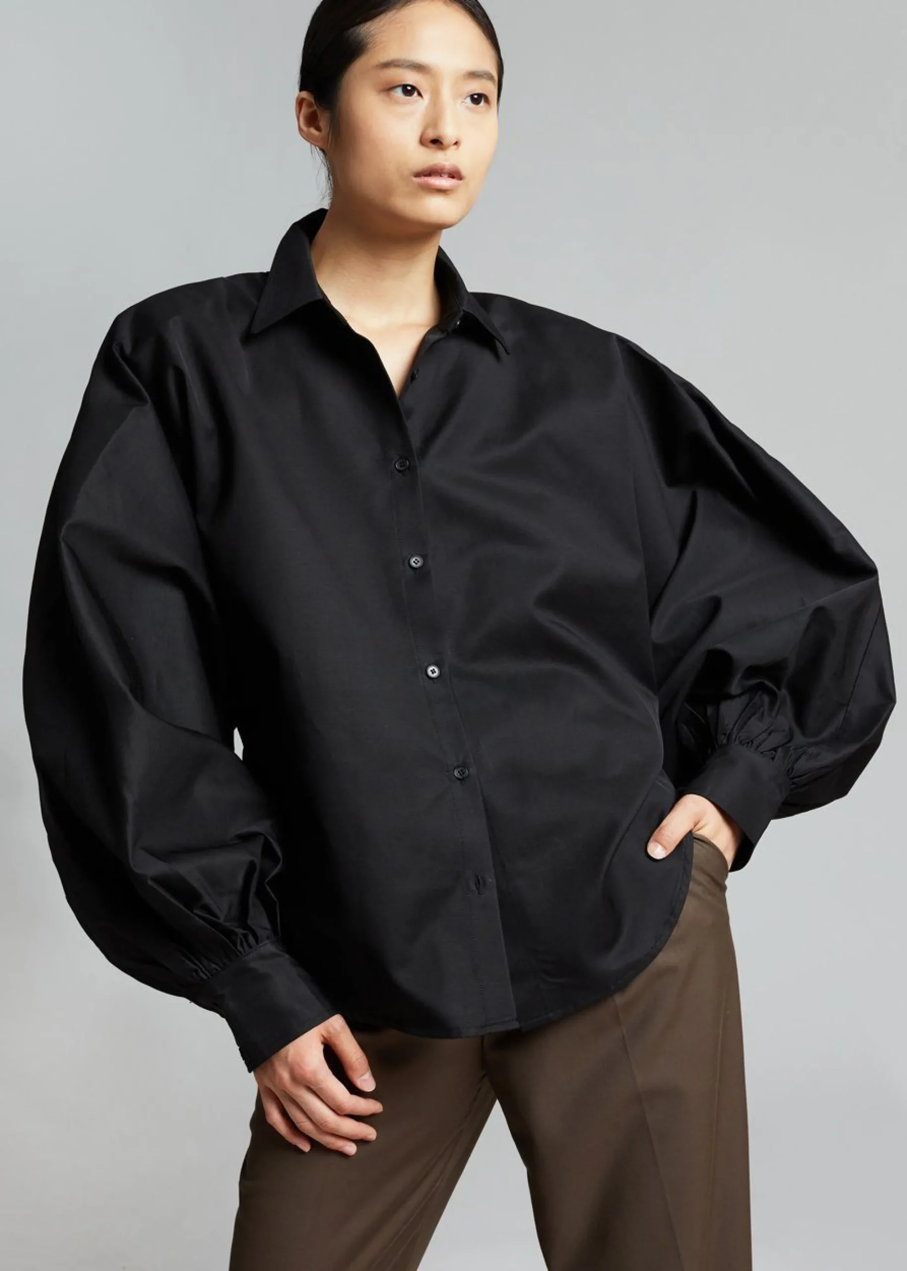 The Frankie Shop Sabi Blouse Black Outlet