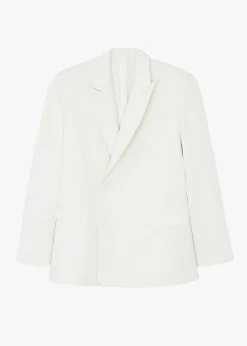 The Frankie Shop Sadie Oversized Double Breasted Blazer Cream Best