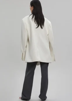 The Frankie Shop Sadie Oversized Double Breasted Blazer Cream Best
