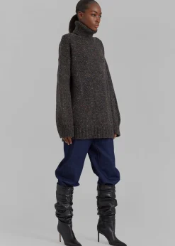 The Frankie Shop Saks Potts Camilla Sweater Speckled Grey Online