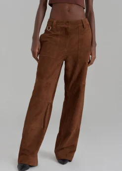 The Frankie Shop Saks Potts Rose Pants Chocolate Clearance