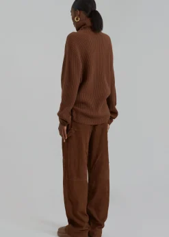The Frankie Shop Saks Potts Rose Pants Chocolate Clearance