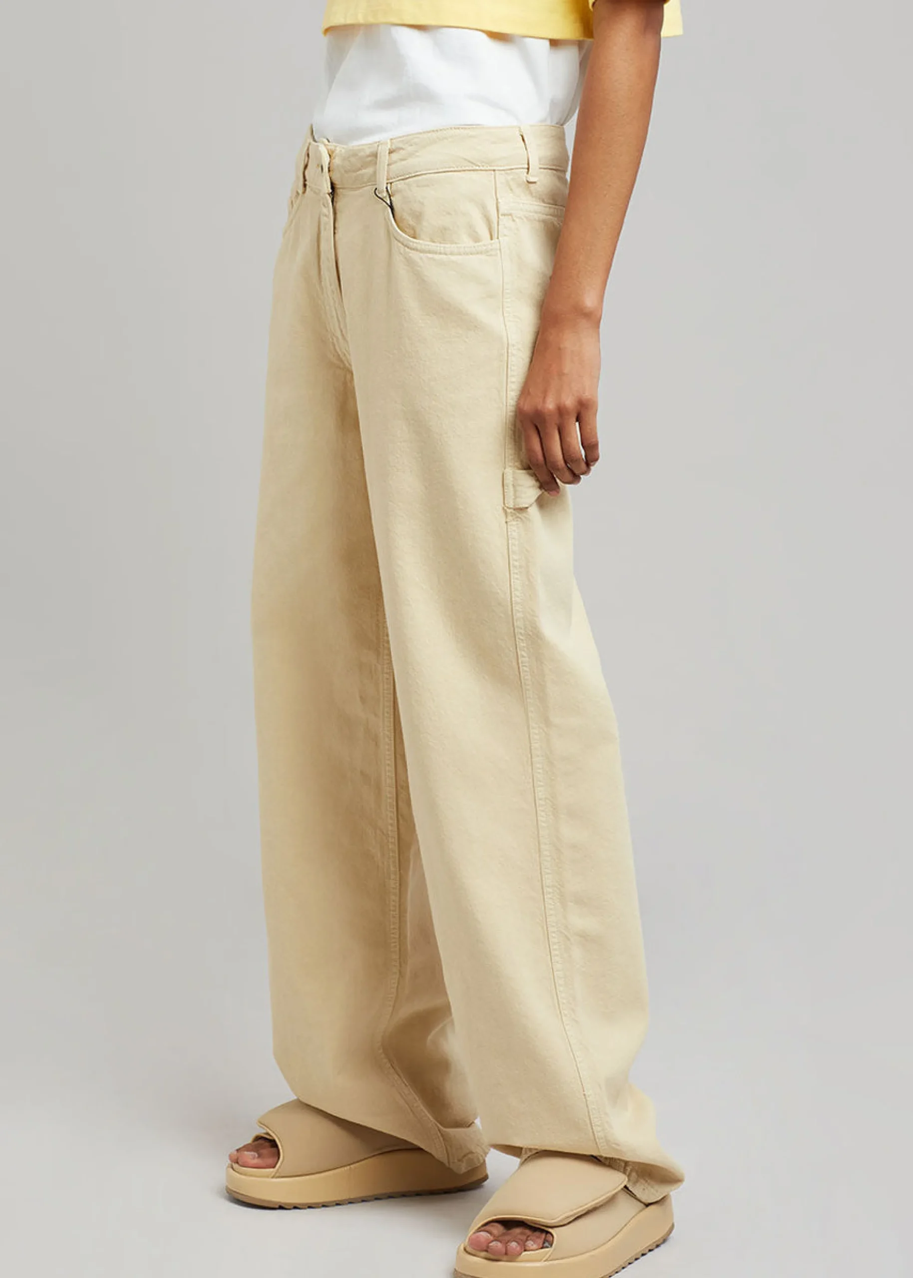 The Frankie Shop Saks Potts Salma Jeans Beige