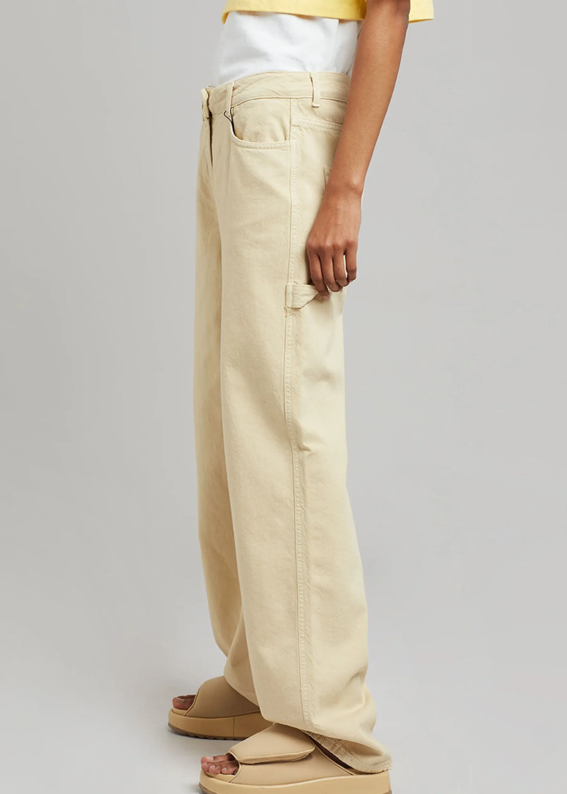 The Frankie Shop Saks Potts Salma Jeans Beige