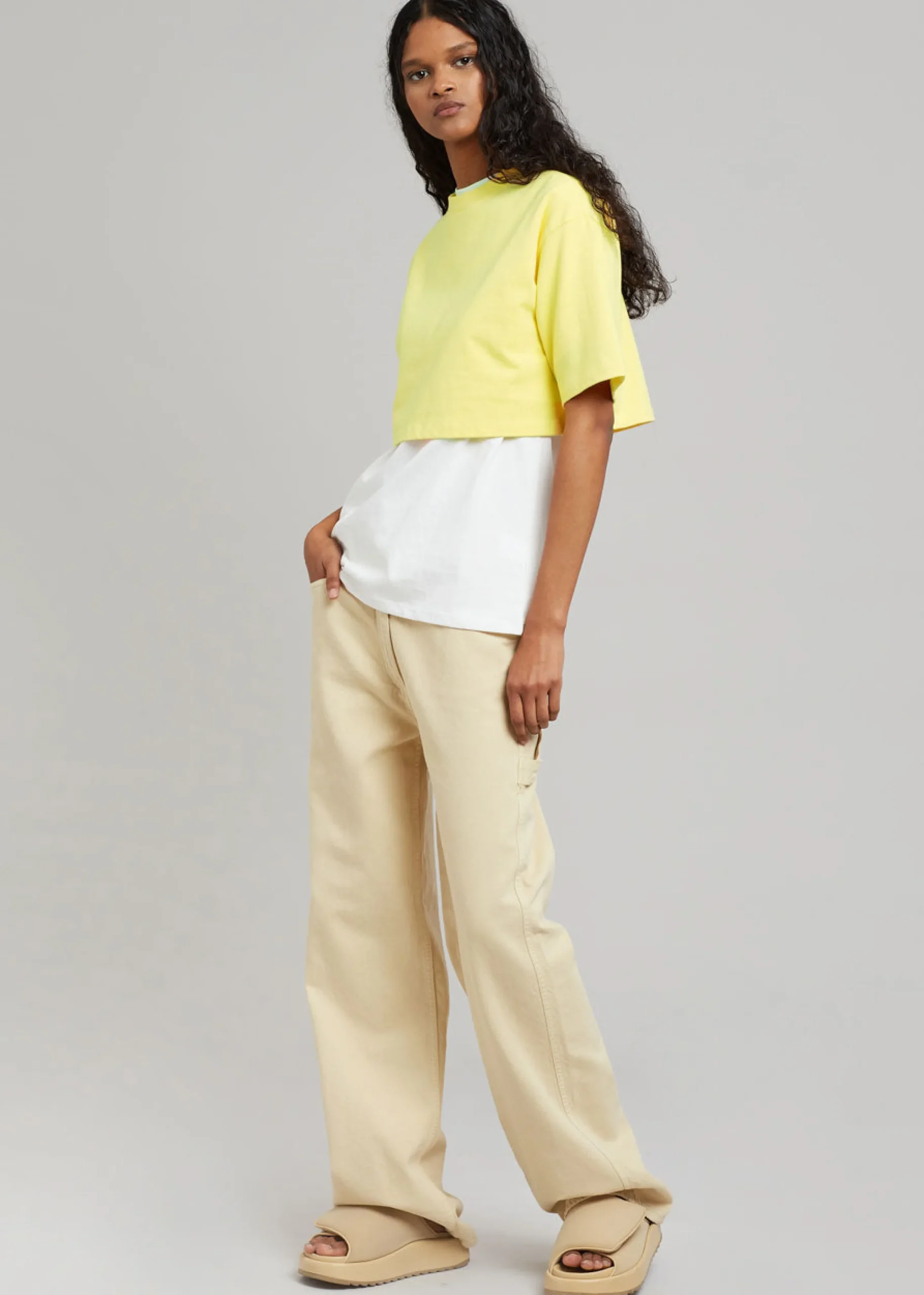 The Frankie Shop Saks Potts Salma Jeans Beige