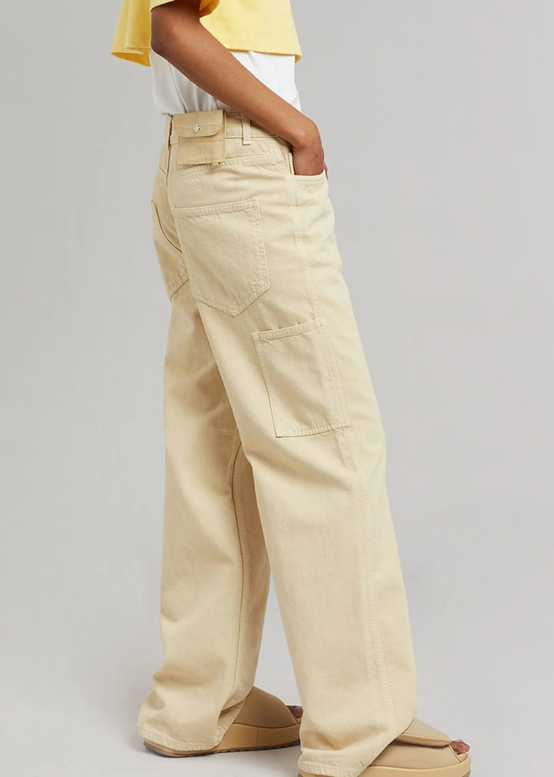 The Frankie Shop Saks Potts Salma Jeans Beige