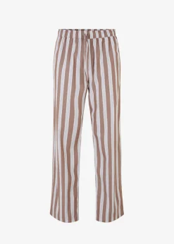 The Frankie Shop Samsoe & Samsoe Devon Trousers Brown Stripe New