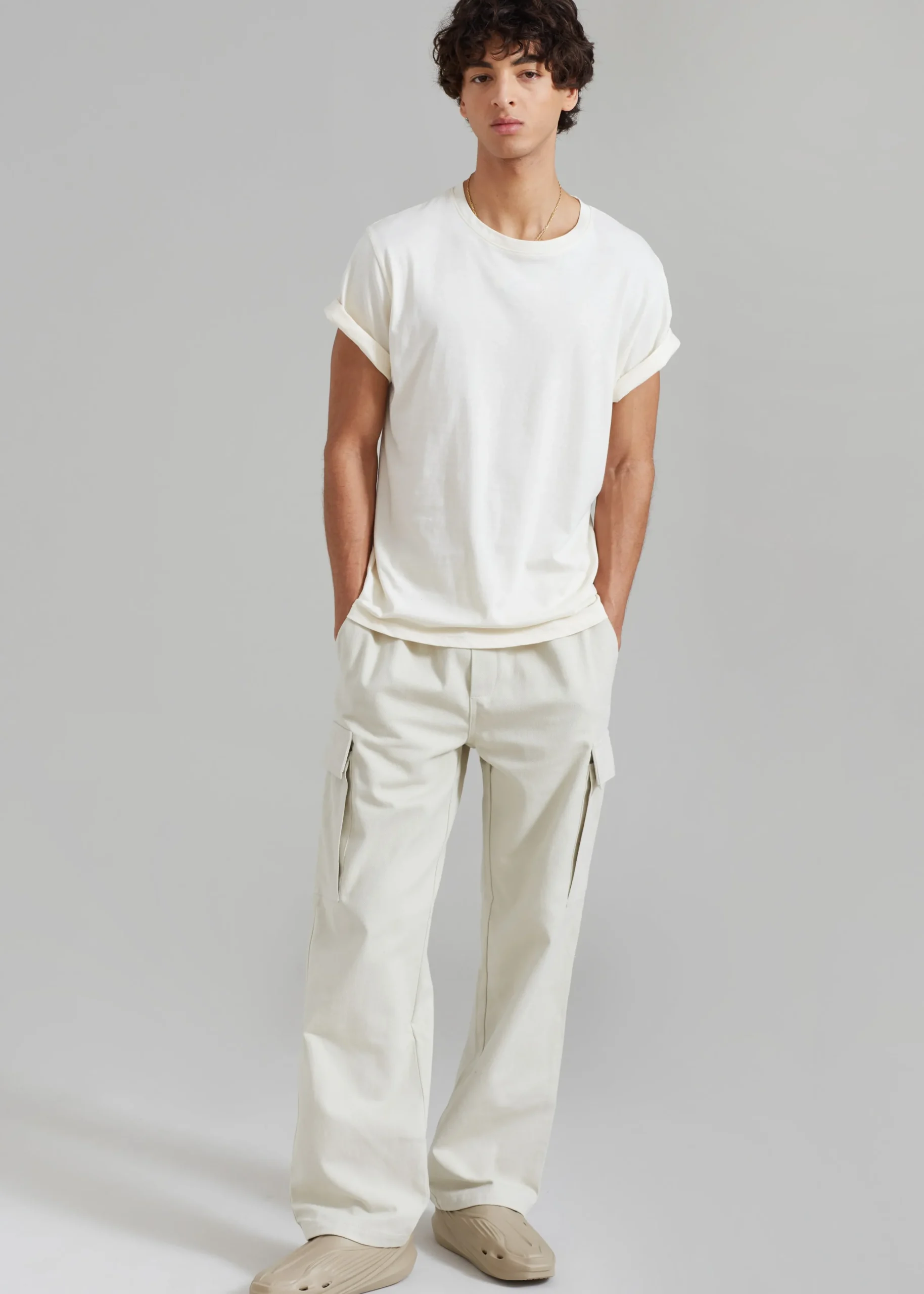 The Frankie Shop Samsoe & Samsoe Jabari Cargo Trousers Oatmeal Online