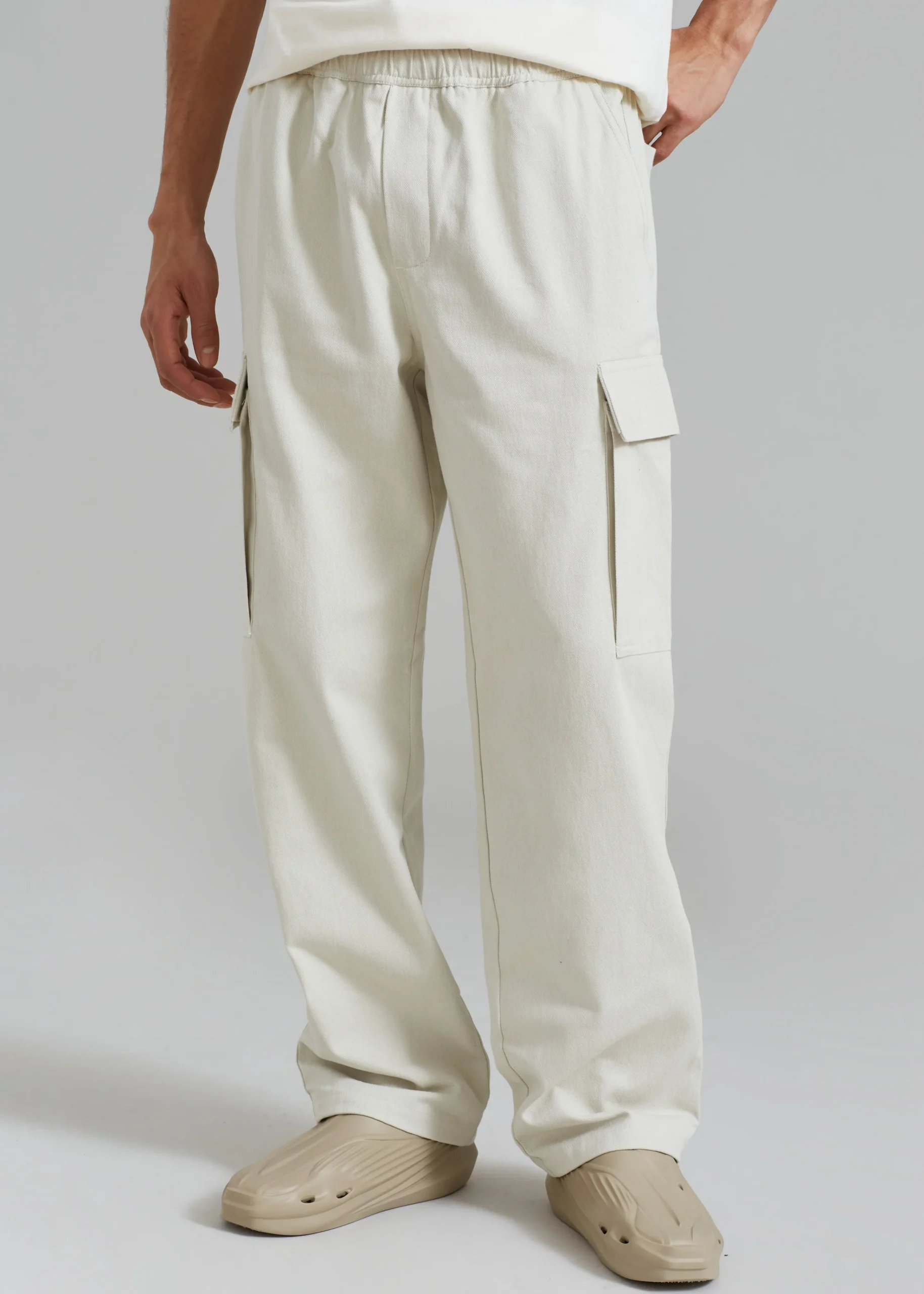 The Frankie Shop Samsoe & Samsoe Jabari Cargo Trousers Oatmeal Online