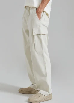 The Frankie Shop Samsoe & Samsoe Jabari Cargo Trousers Oatmeal Online