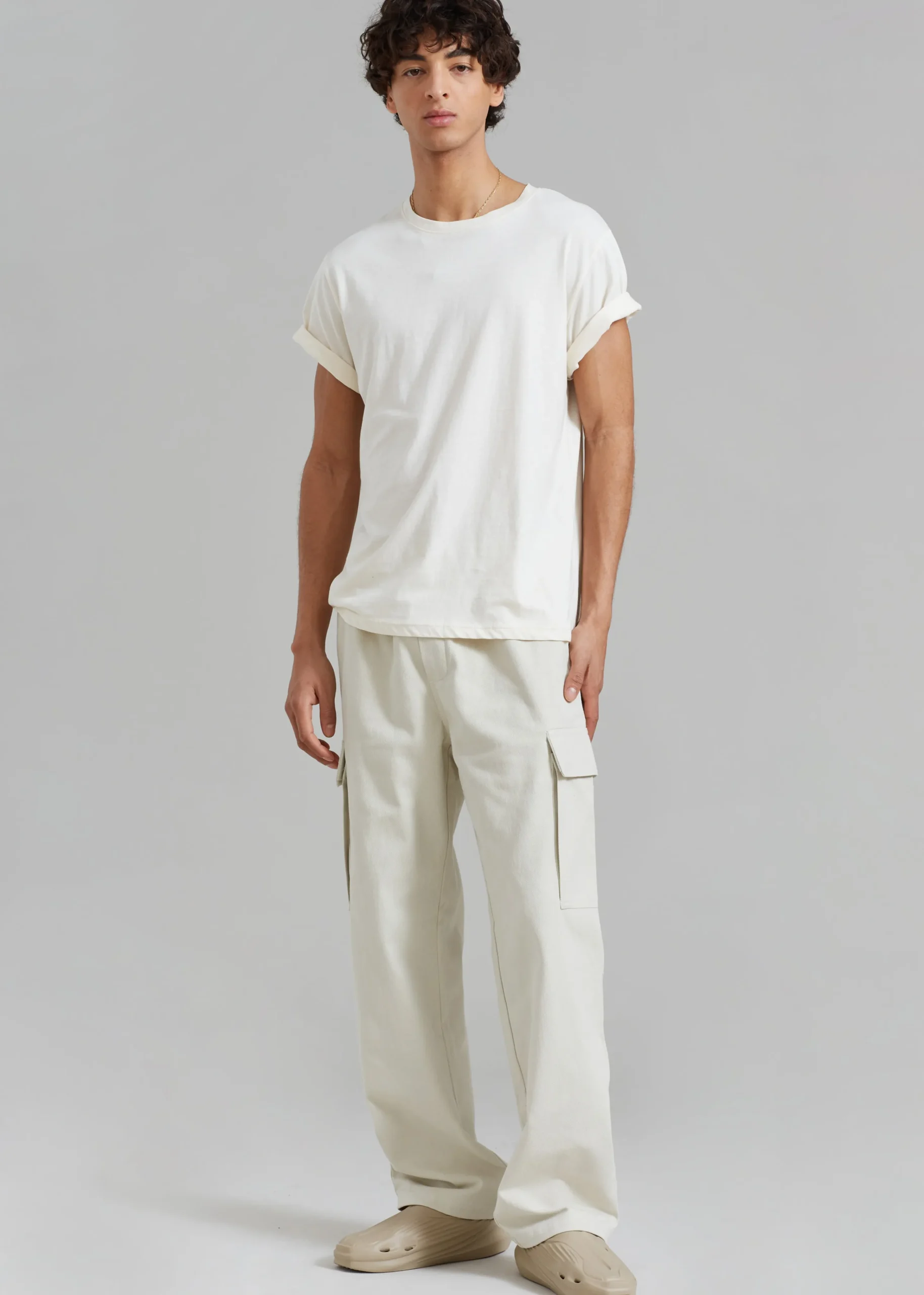 The Frankie Shop Samsoe & Samsoe Jabari Cargo Trousers Oatmeal Online
