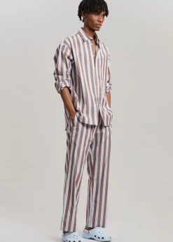 The Frankie Shop Samsoe & Samsoe Marley Shirt Brown Stripe Best