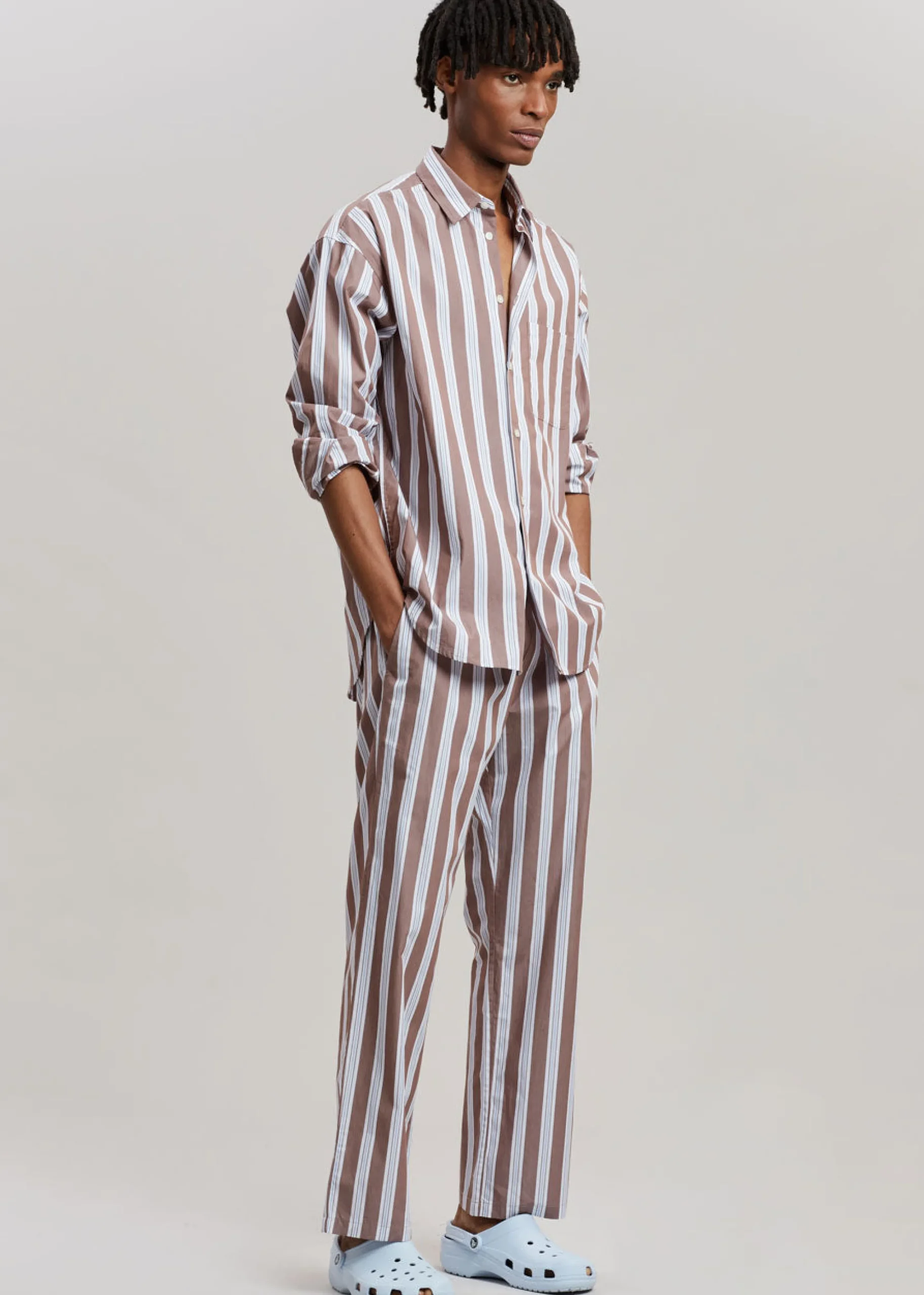The Frankie Shop Samsoe & Samsoe Marley Shirt Brown Stripe Best