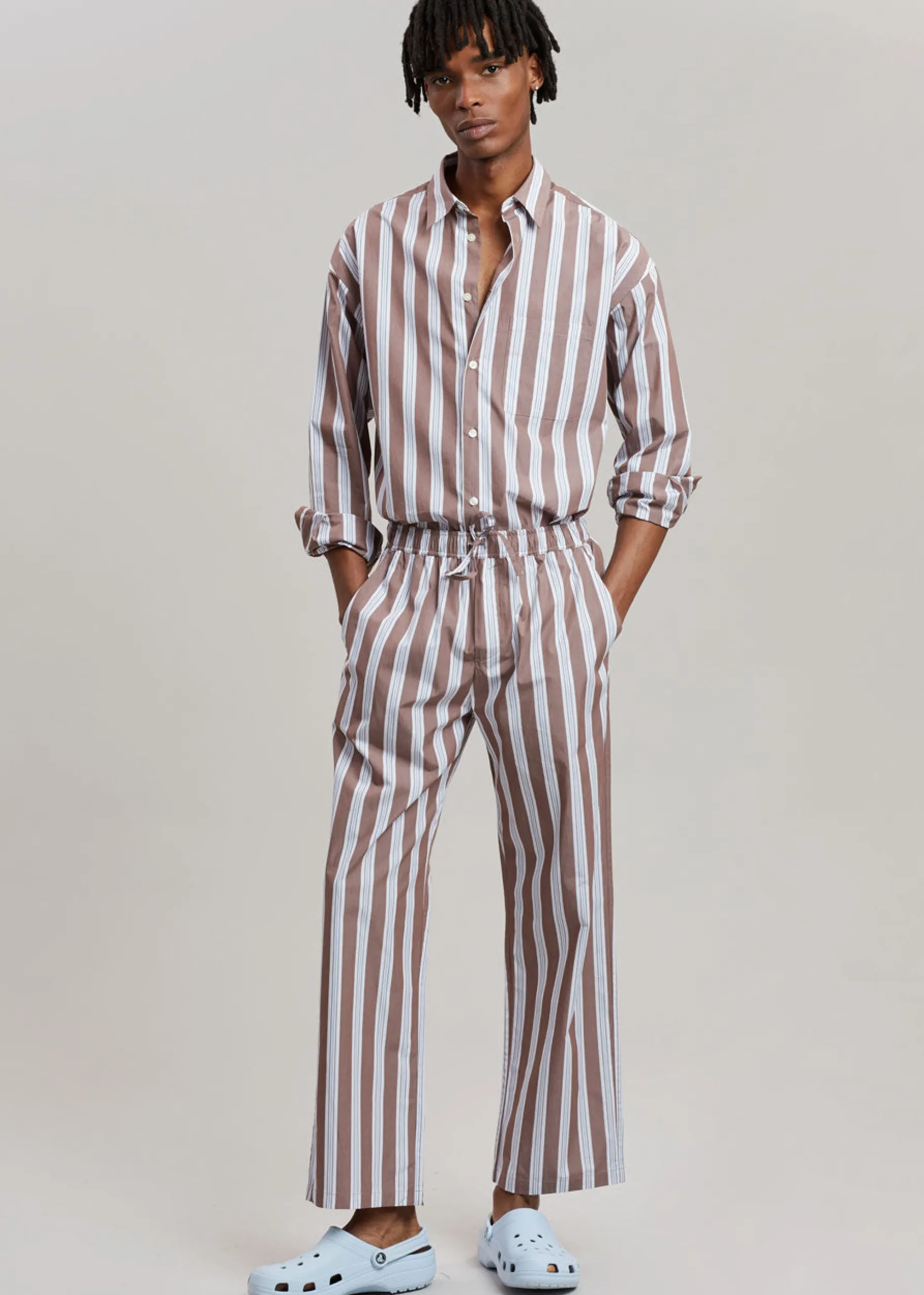 The Frankie Shop Samsoe & Samsoe Marley Shirt Brown Stripe Best