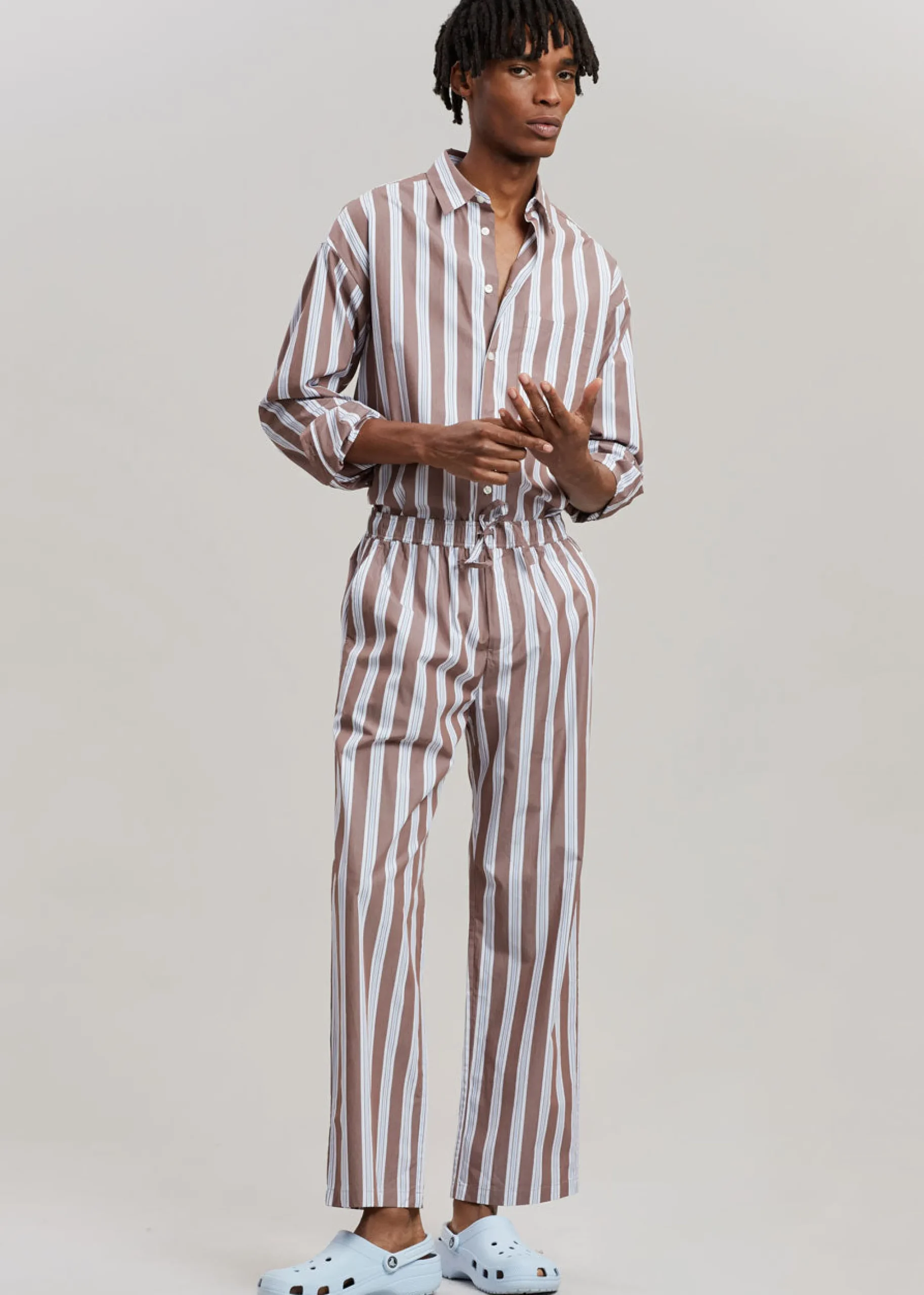The Frankie Shop Samsoe & Samsoe Marley Shirt Brown Stripe Best