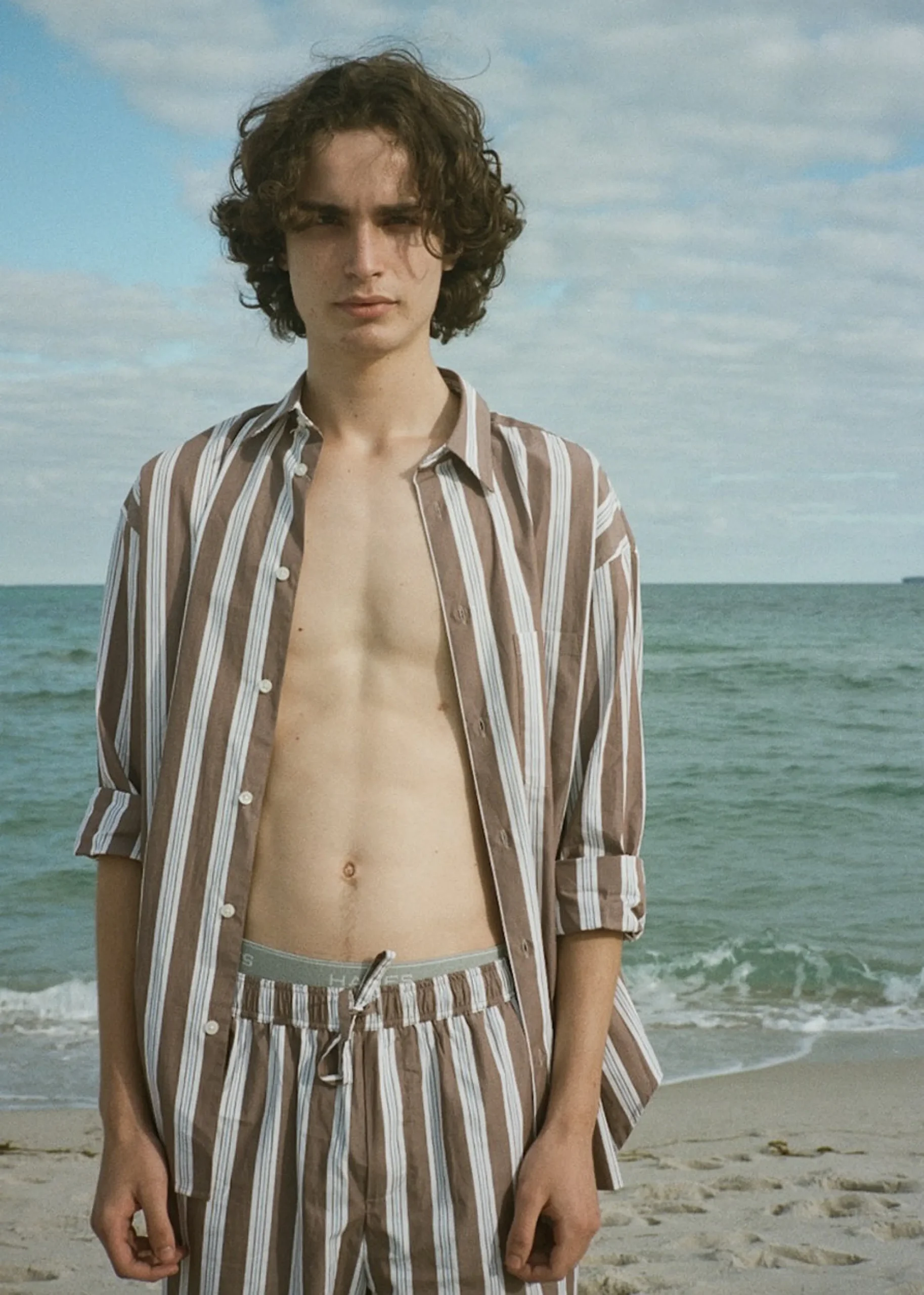 The Frankie Shop Samsoe & Samsoe Marley Shirt Brown Stripe Best