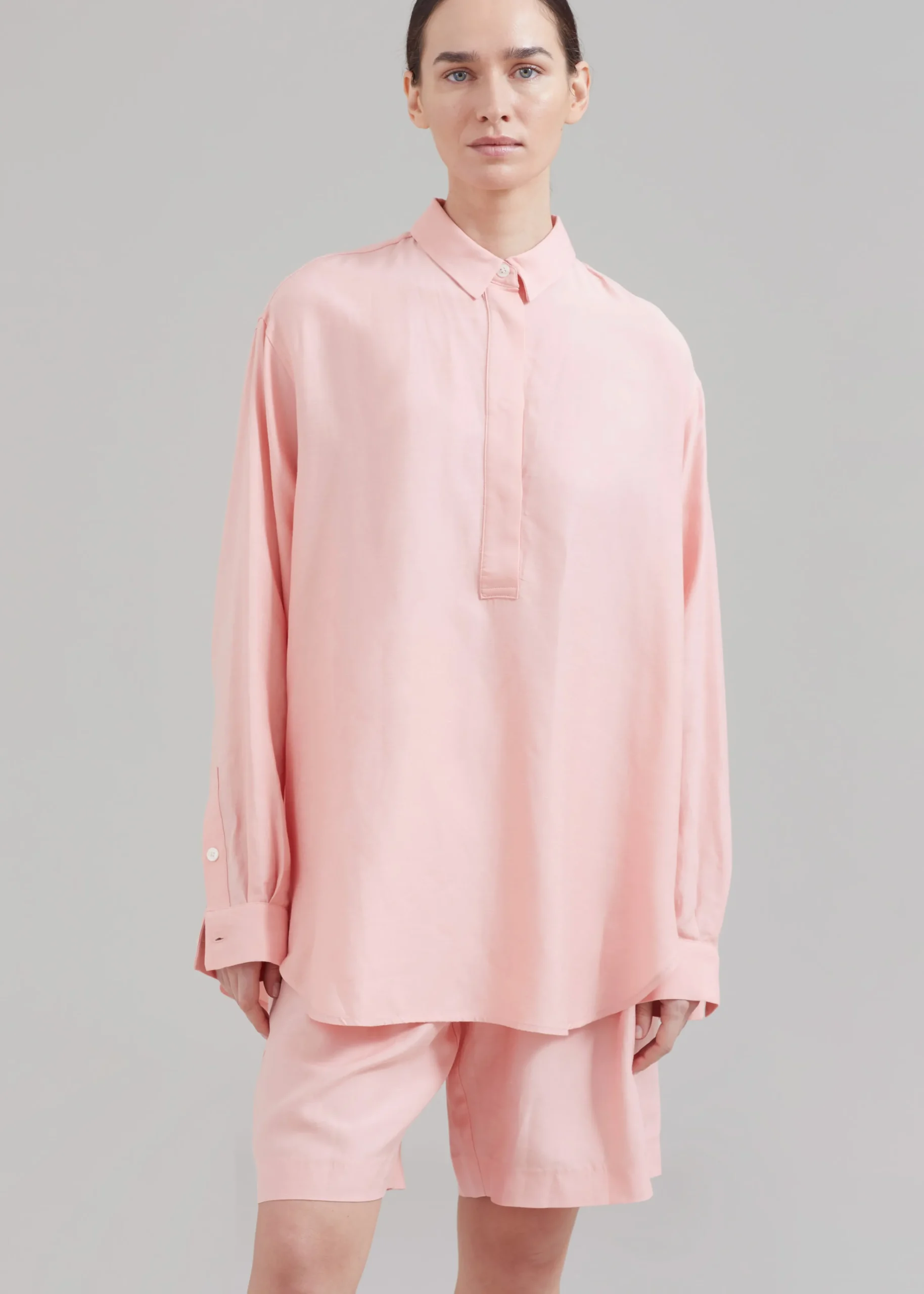 The Frankie Shop Samsoe Samsoe Alfrida Hp Shirt Coral Cloud Hot