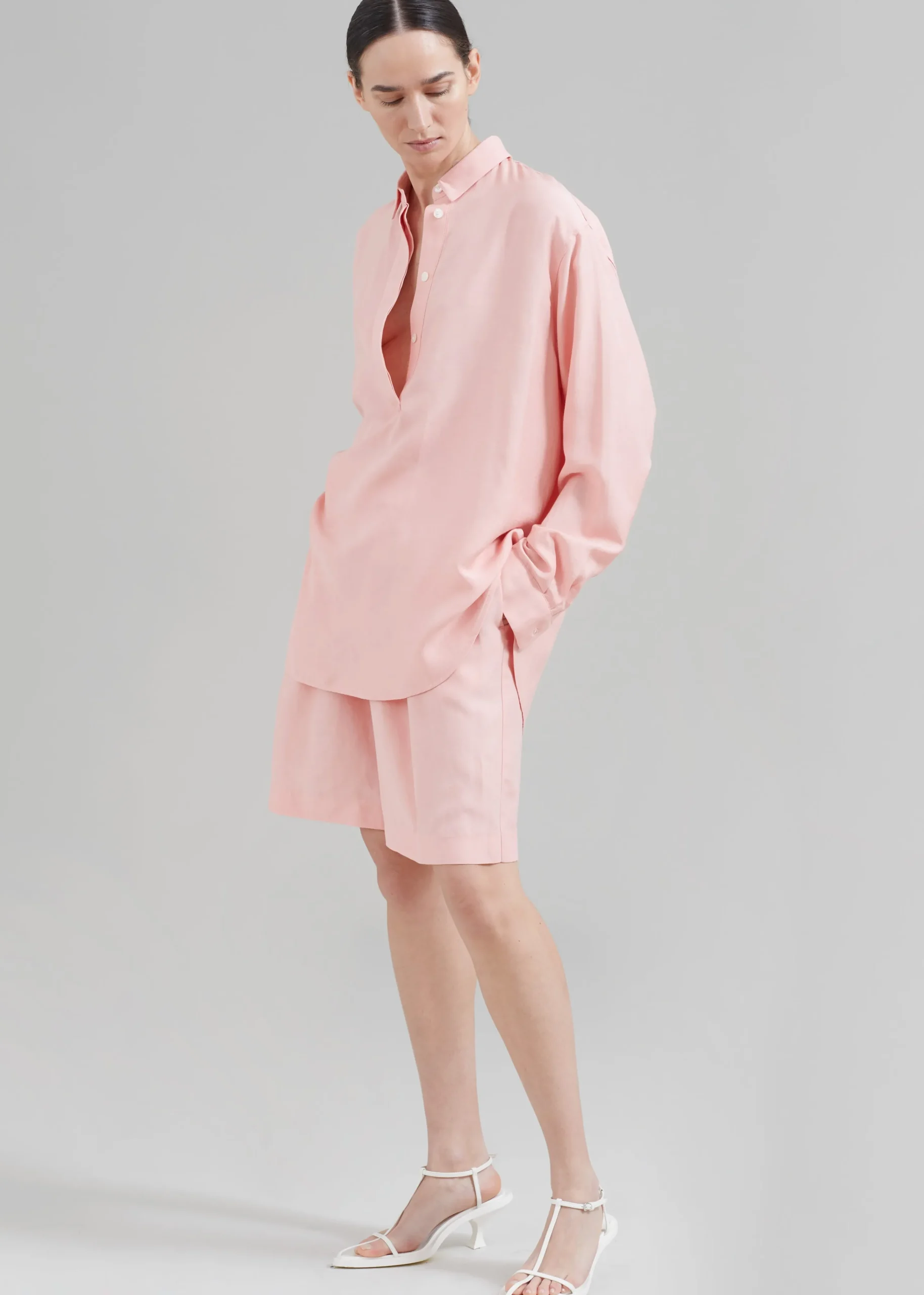 The Frankie Shop Samsoe Samsoe Alfrida Hp Shirt Coral Cloud Hot