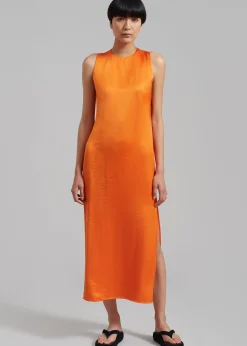 The Frankie Shop Samsoe Samsoe Ellie Dress Russet Orange Hot