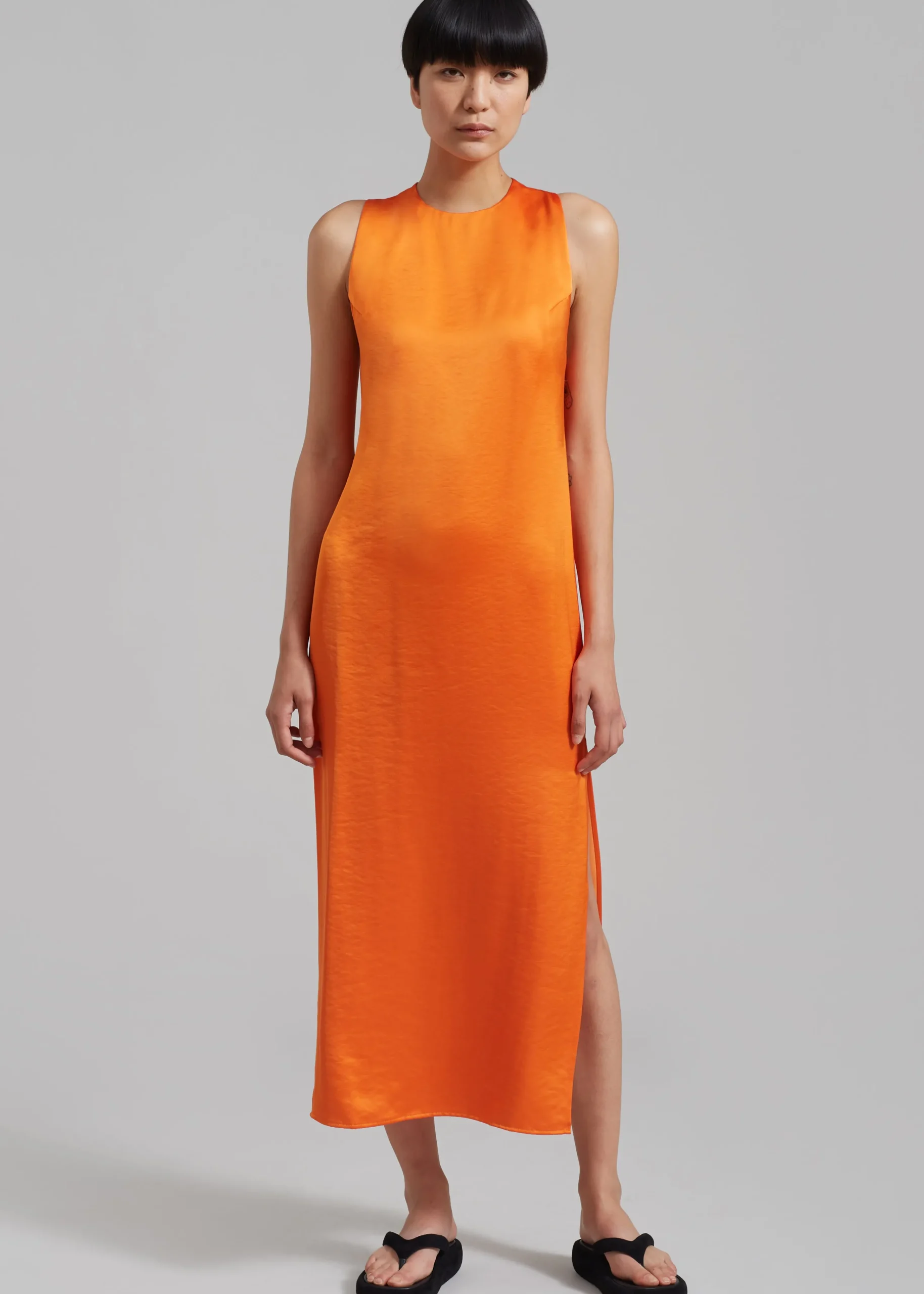 The Frankie Shop Samsoe Samsoe Ellie Dress Russet Orange Hot