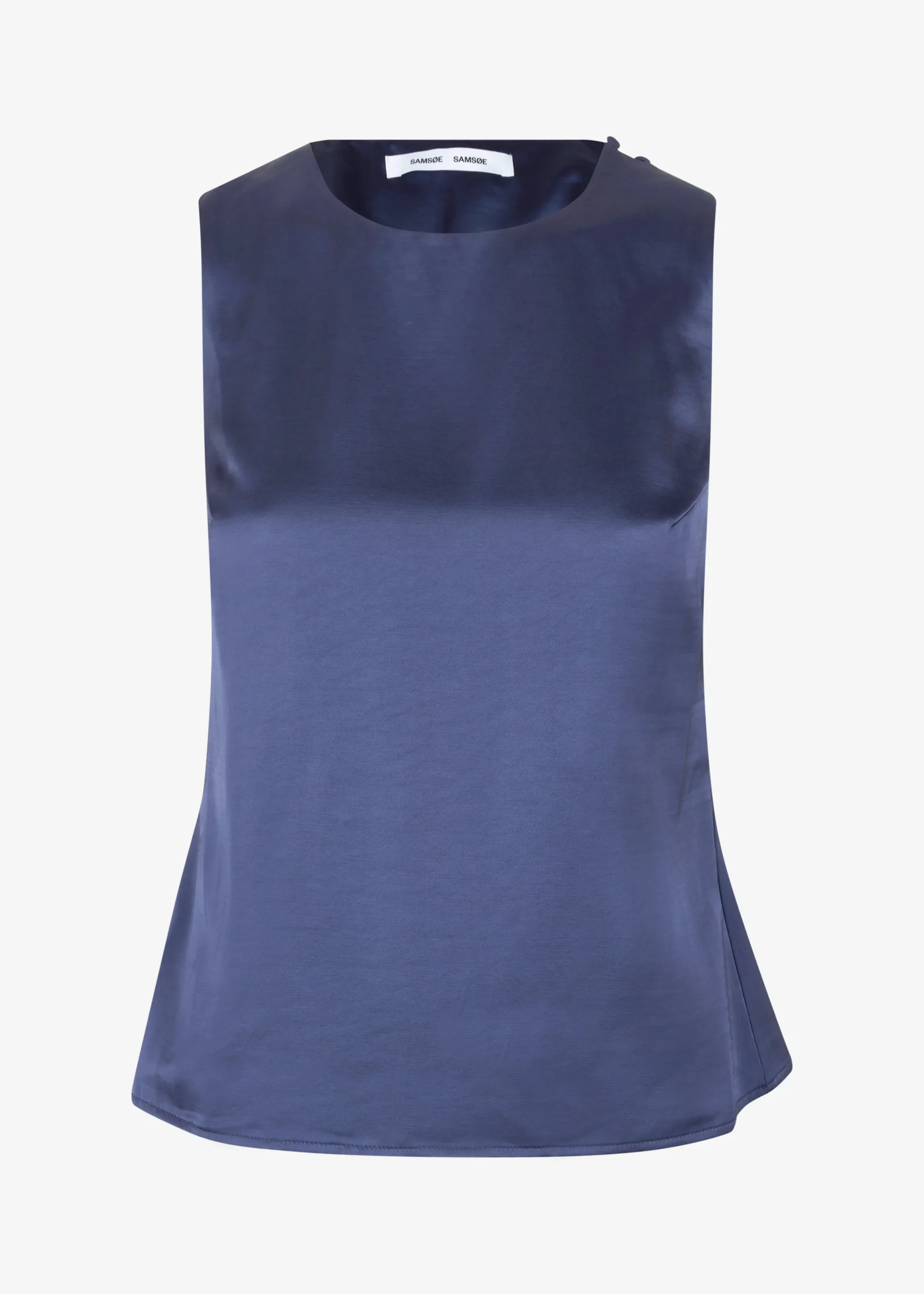 The Frankie Shop Samsoe Samsoe Ellie Top Nightshadow Blue New