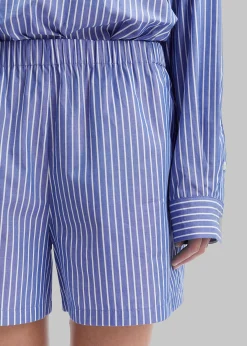 The Frankie Shop Samsoe Samsoe Maren Shorts Blue White Stripe