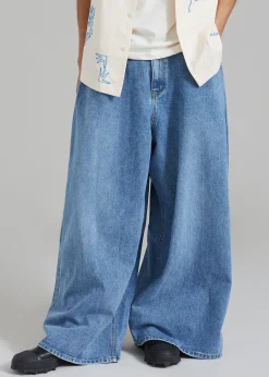 The Frankie Shop Sasha Men Wide Leg Jeans Worn Wash Online