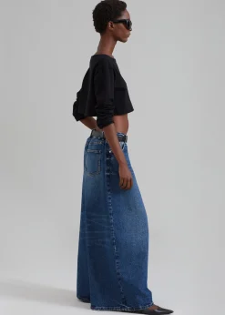 The Frankie Shop Sasha Wide Leg Jeans Dark Blue Outlet
