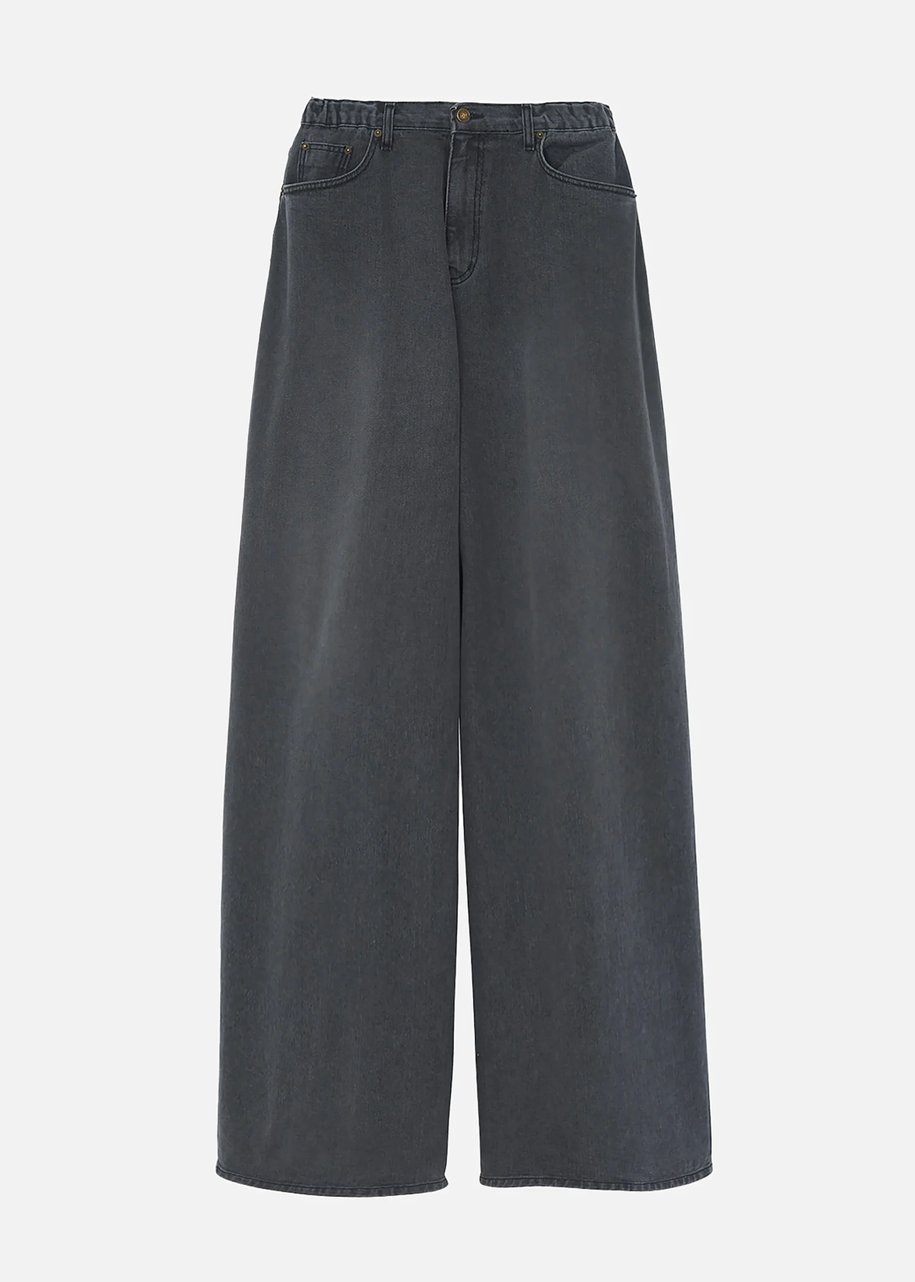 The Frankie Shop Sasha Wide Leg Jeans Dark Grey