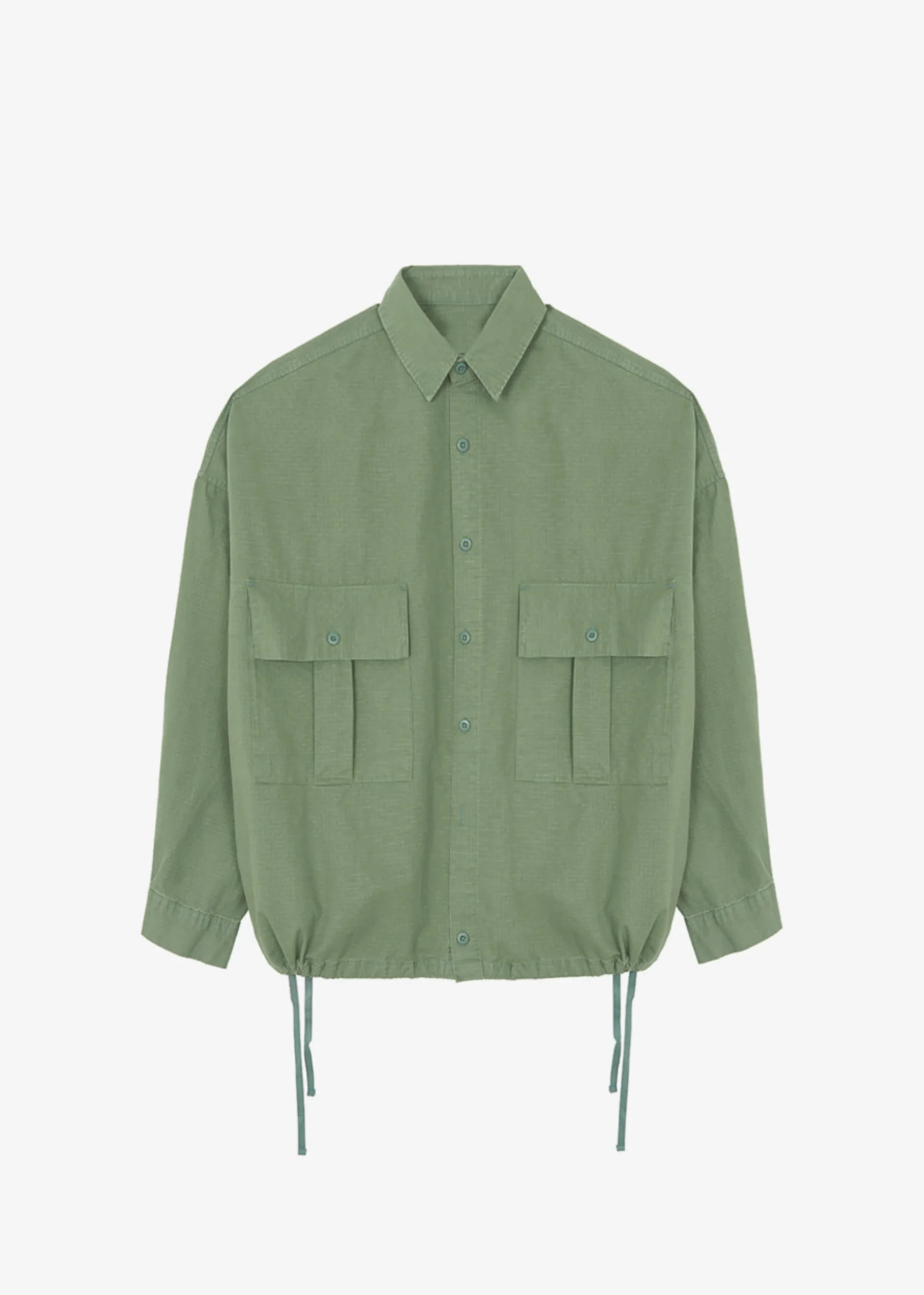 The Frankie Shop Seb Cargo Shirt Army Green Outlet