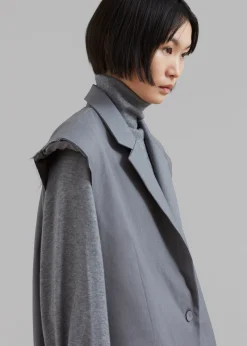 The Frankie Shop Senol Blazer Vest Grey Discount