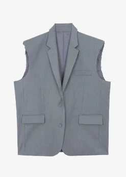 The Frankie Shop Senol Blazer Vest Grey Discount