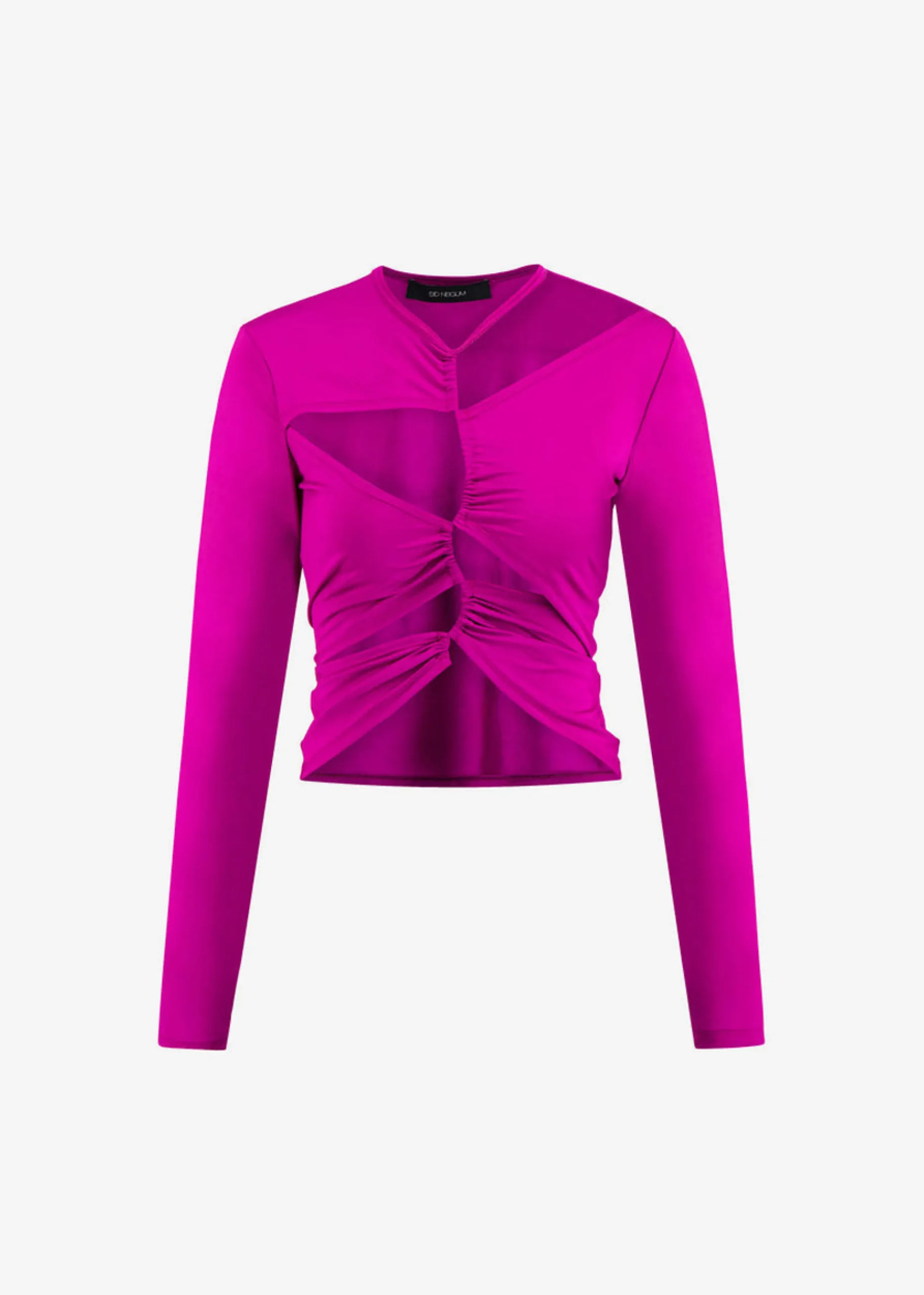 The Frankie Shop Sid Neigum Cutout Tension Blouse Purple Hot