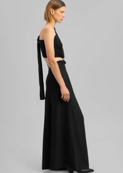 The Frankie Shop Sid Neigum Knit One-Shoulder Strap Dress W Hardware Detail Black Hot