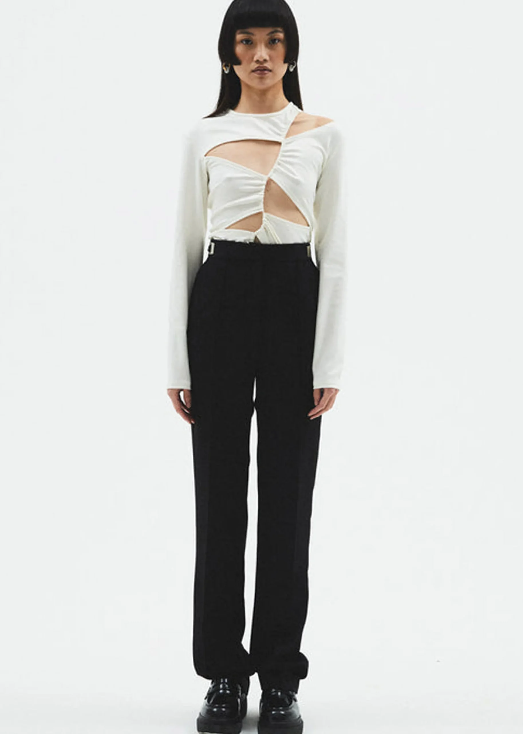 The Frankie Shop Sid Neigum Tension Cutout Top Cream Online
