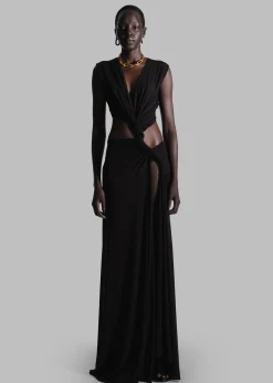 The Frankie Shop Sid Neigum Triple Loop Knit Dress Black Online