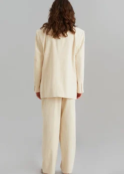 The Frankie Shop Siham Corduroy Blazer Cream Discount