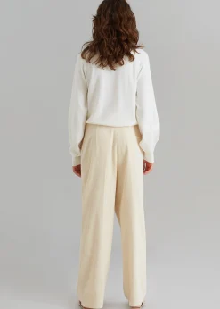 The Frankie Shop Siham Corduroy Pants Cream Clearance