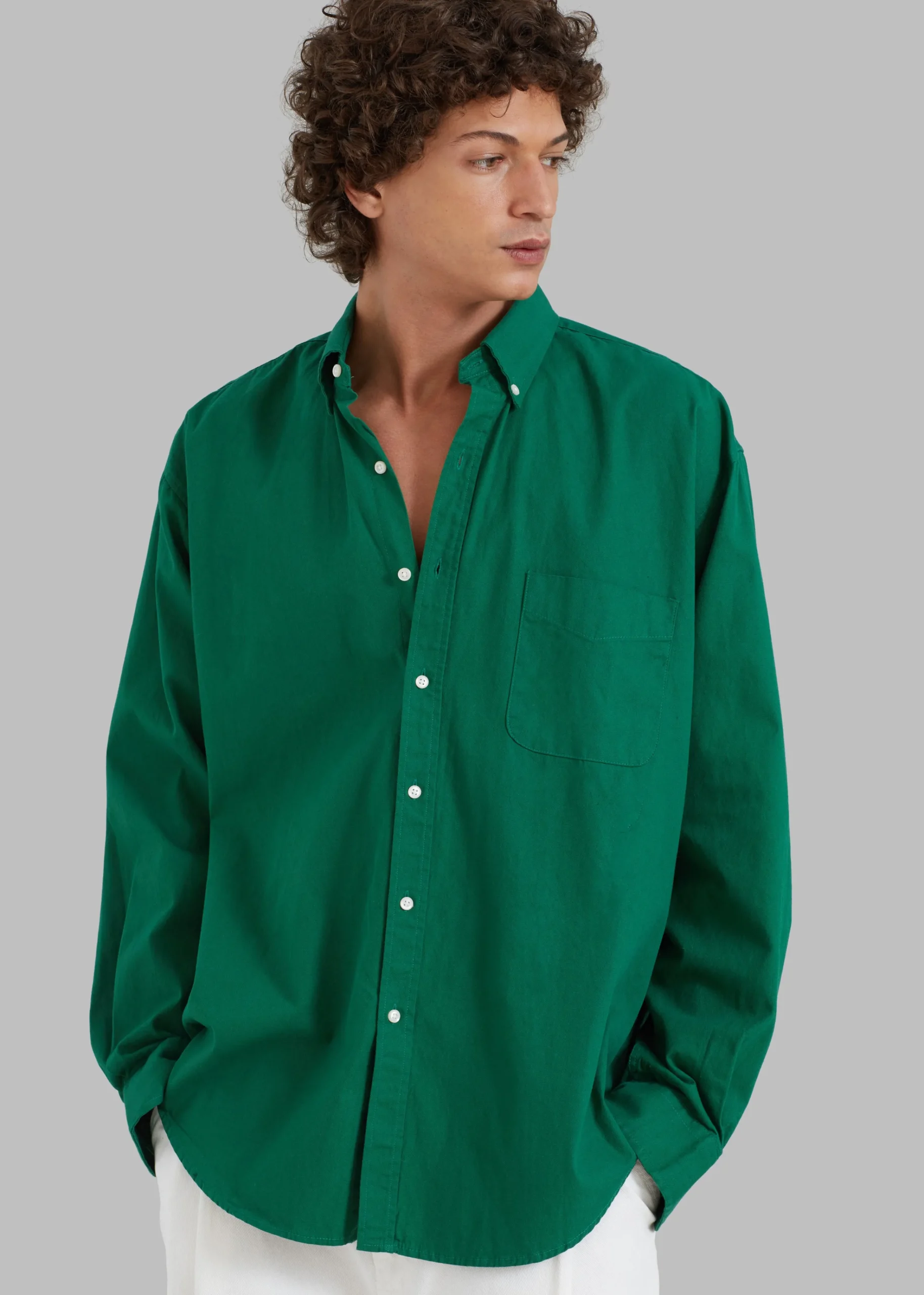 The Frankie Shop Sinclair Shirt Green Clearance