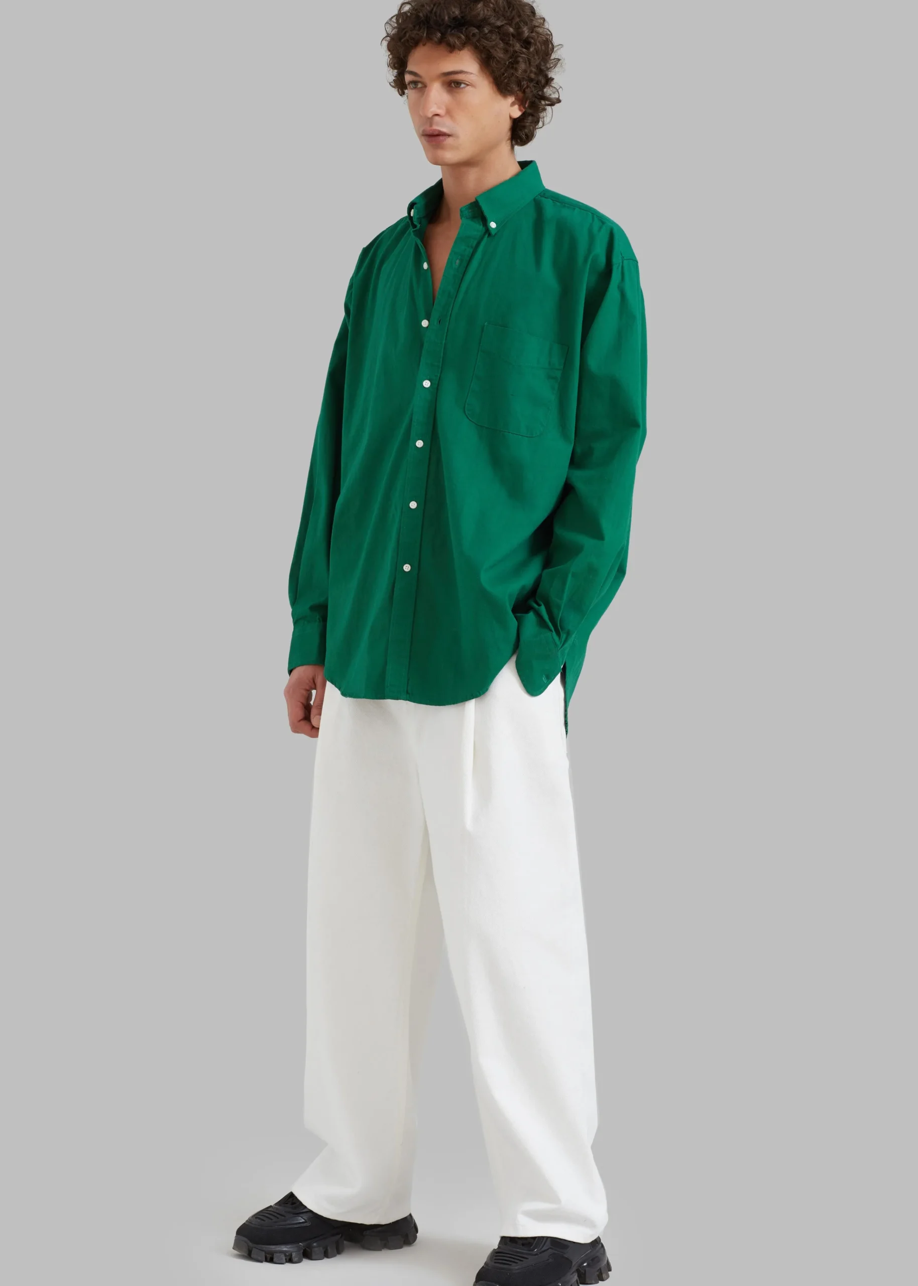 The Frankie Shop Sinclair Shirt Green Clearance