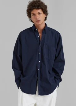 The Frankie Shop Sinclair Shirt Navy New