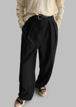 The Frankie Shop Sion Pintuck Trousers Black Sale